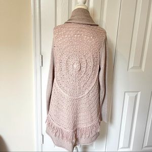 Anthropologie Sweater Cardigan rosette Small anthro jacket FairyCore